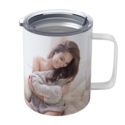10oz Stainless Steel Coffee Cup With Lid