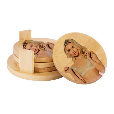 Bamboo Coaster Set - Round