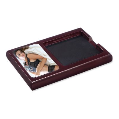 Mahogany Wood Note Holder